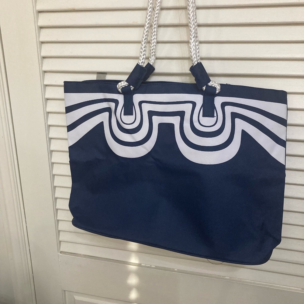 Nautical tote bag handbag beach bag 17x12x5